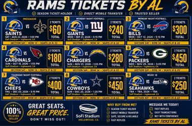 LA Rams 2026 Season Tickets – Multiple Games