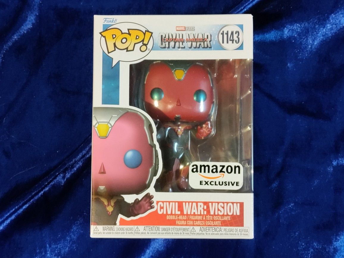 NEW Funko Pop Marvel Captain America Civil War Vision #1143 Amazon Exclusive