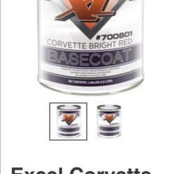Corvette Bright Red Basecoat Paint Gallon