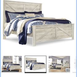 King Bed Frame – Ashley Bellaby (Modern Farmhouse) – $250