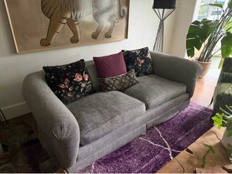 Original Terence Conran Reupholstered Sofa – Designer Curved Arm Couch