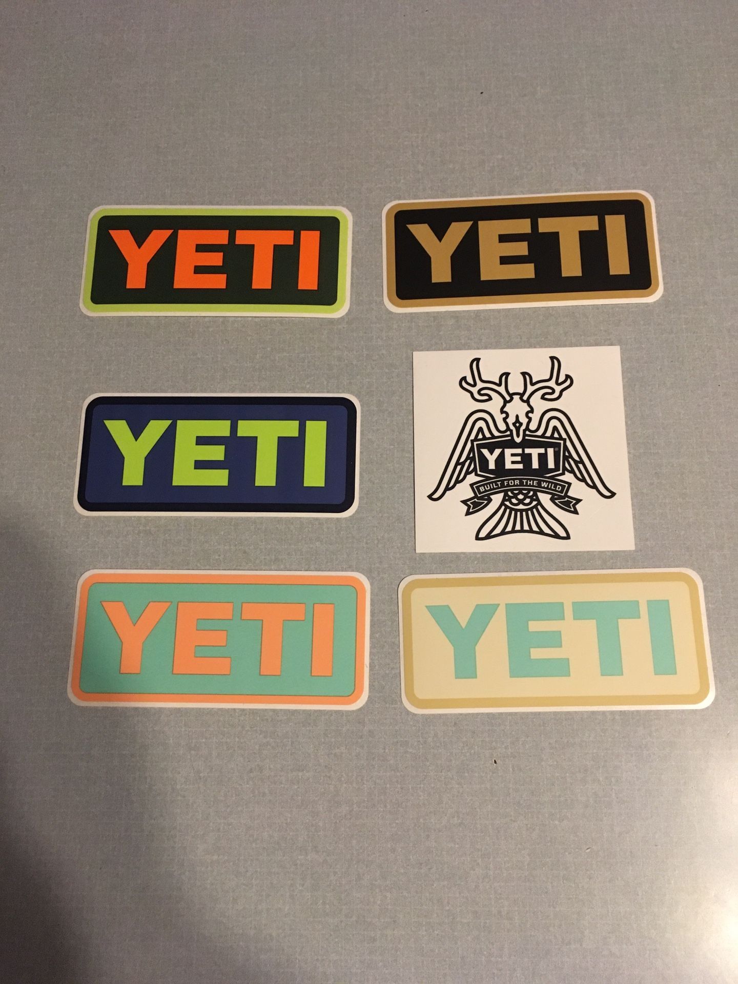 6 new Yeti stickers