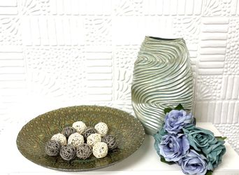 Tall Vase And Vase Plate 