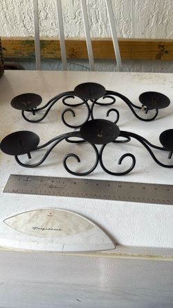 2 Metal 3 Tier Candle Holders 