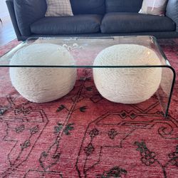 Vintage Glass Coffee Table 