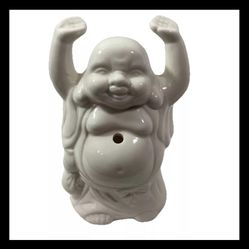 CANDLE HOLDER INCENSE BURNER Vintage Buddha Ceramic Tiki Japan HAWAII 7"