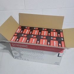 Box of 10 GLOVEWORKS Industrial Black Disposable Nitrile Gloves 6 Mil L Large