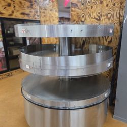 Two Tier Island Round Packaged Hot Food Reachin 