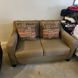 Khaki Love Seat 56" Wide