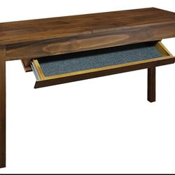Wood Console With Hidden Drawer