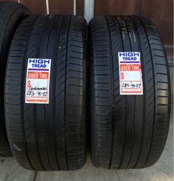 2 Continental Used Tires 285/40/22