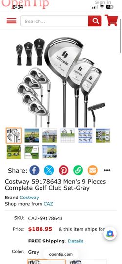 Men’s 9 Pc golf set 100$ brand new