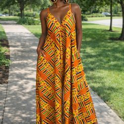 Kente Cloth Jumpsuit 