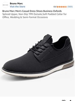 Bruno Marc Men's Casual Dress Shoes Business Oxfords Spliced Upper, Non-Slip TPR Outsole, Soft Padded Collar for Office, Wedding & Semi-Formal Occasio