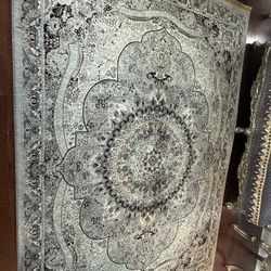 Grey Color, Turkish Area Rug - 7’9” x 10’3” 