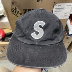 Supreme 6 Panel Reflective S Logo Strapback Cap Black