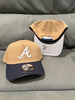 MLB new era Atlanta Braves brown navy blue brim 9forty a frame SnapBack hats