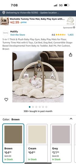 Brand New Baby Tummy Time Play Mat