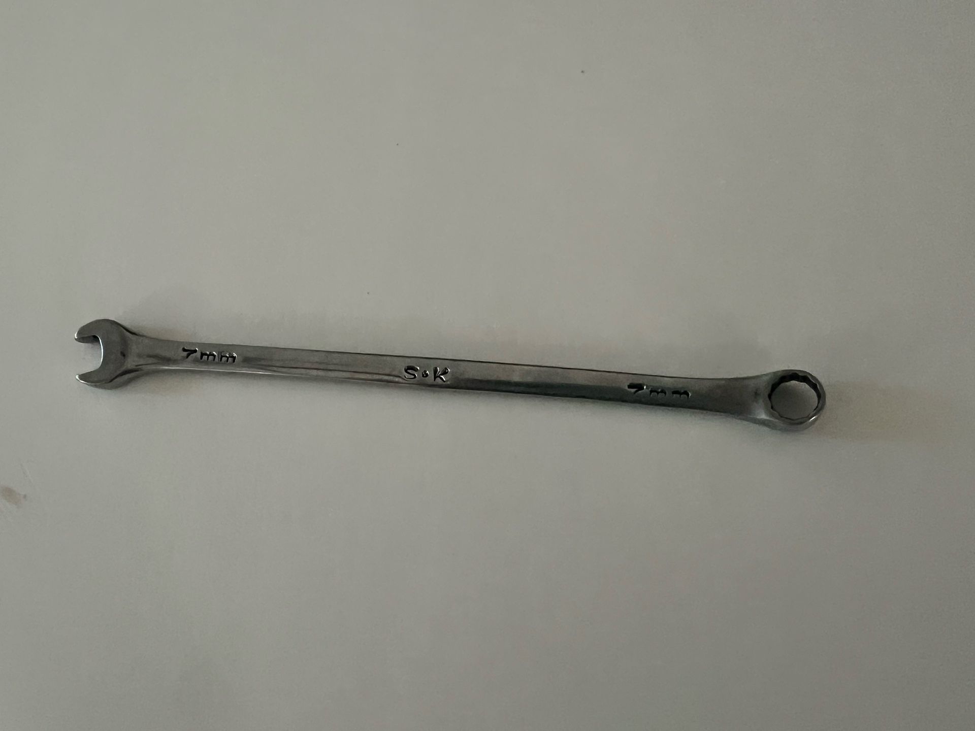 SK Hand Tools 88507 7mm 12pt SuperKrome Metric Long Combination Wrench