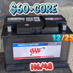 Car Battery Group Size 48/H6