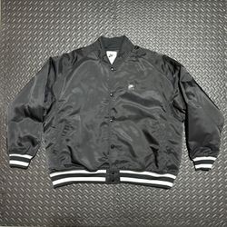 Nike Air Varsity Bomber Jacket Therma Fit Oversized Black Mens XL HJ0301-010 NEW