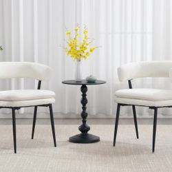 Boucle Dining Chair Set Of 2 NEW