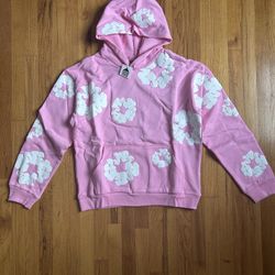 pink denim tear 