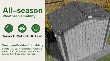 6X3.6FT Metal Storage Shed,Tool Shed with Peaked Roof Waterproof with Clear Window and Lockable Door Compact Tool Shed for Garden, Backyard,Patio,Sund