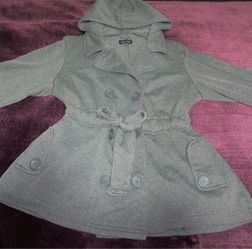 Grey Hooded  Coat (Size: 1X) 👉$25 Firm!👈