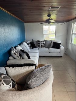 Sectional and Oversized Swivel Chair