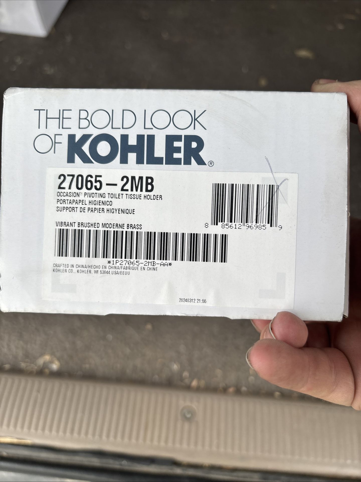 Kohler Toilet paper Holder, brushed Bronze