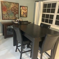 High dining Table With 4 Chairs