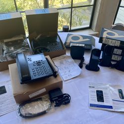 Polycom Poly VVX 250 Business IP Phone (2(contact info removed)2-001)Lot Of 3Phones/3handheld