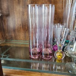 Libbey Pink  Bud  Vase  Each 5.. I Have 8