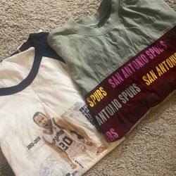 San Antonio Spurs SAS NBA Lot Basketball Manu Ginobili T-Shirt New Era Medium 
