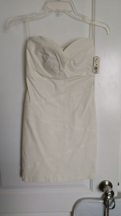 White Strapless Tube Top Dress