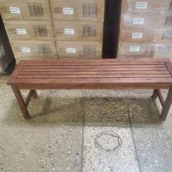 53 Inch Acacia Bench in Dark Brown by Ultimate Patio