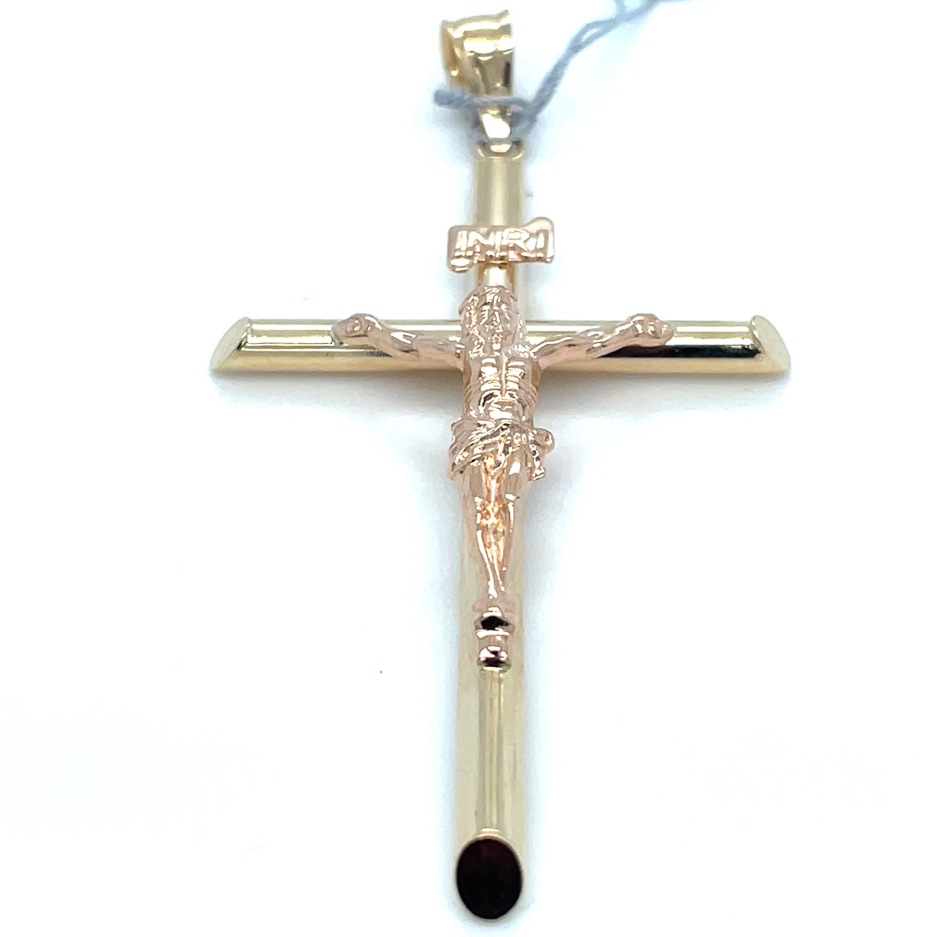 14Kt Two Tone Gold Cross Pendant 3.00g 203523/6