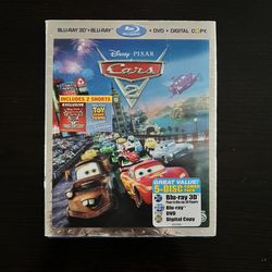 Disney Pixar Cars 2 3D Blu-Ray, Blu-Ray, DVD & Digital Movies w/ Slipcover