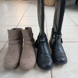 Black and Brown Boots
