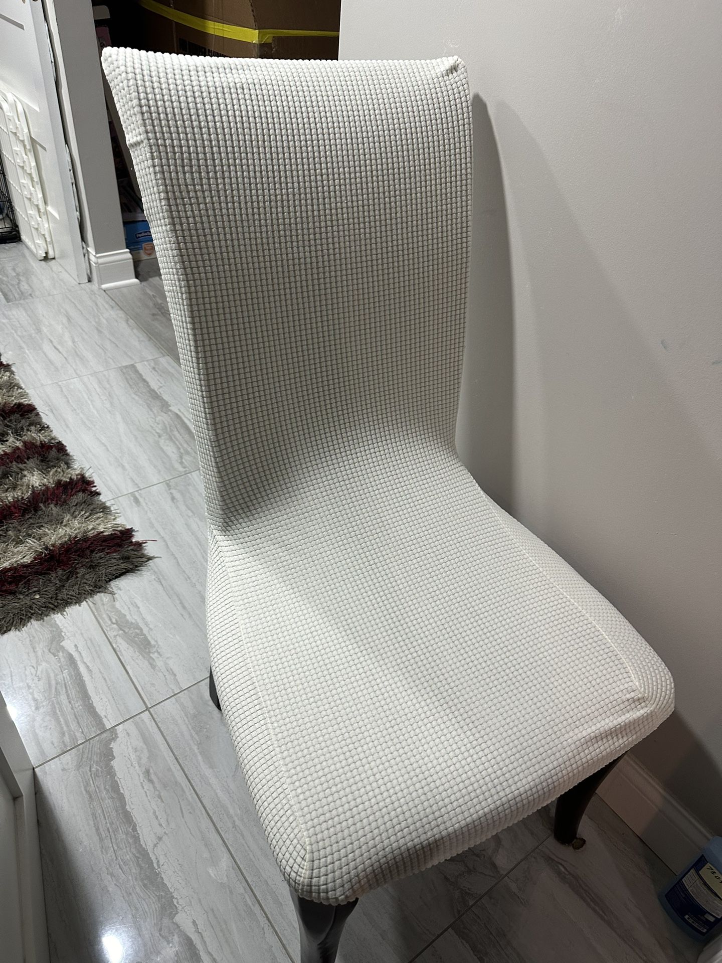 New Set of 4 high back chair covers, ivory