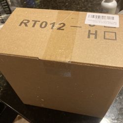 New - Golden Metal Wire Octagon Wall Mounted Planter w Ceramic Flower Pot