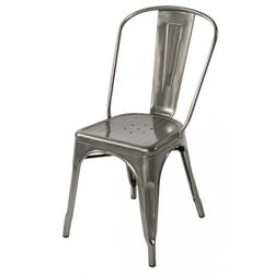 Metal Stackable Bistro Cafe Chairs Set Of 4
