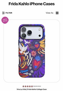 Limited Edition Frida Kahlo iPhone 15 Pro Max hard case