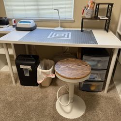 IKEA Desk And Storage White With Storage Cubes
