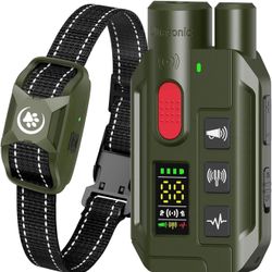 Dog Shock Collar with Remote – 3300ft Range, Waterproof & Rechargeable, Adjustable Beep, Shock, Vibration & Ultrasonic Modes, Dog Training Collar