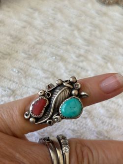 Native American turquoise and coral