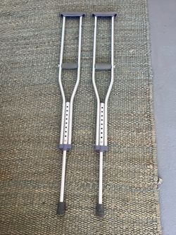 Adjustable Aluminum Underarm Crutches Pair