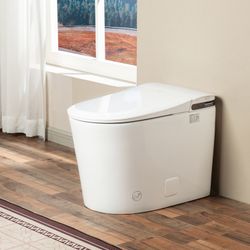 GT100 Smart Toilet with Auto Open/Close Lid, Foot Sensor, Auto Flush, No Bidet, Heated Seat & Fragrance System, ADA Chair Height, Easy to Install
