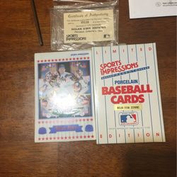 Sports Impressions Porcelain Baseball Card Nolan Ryan 300 Wins 